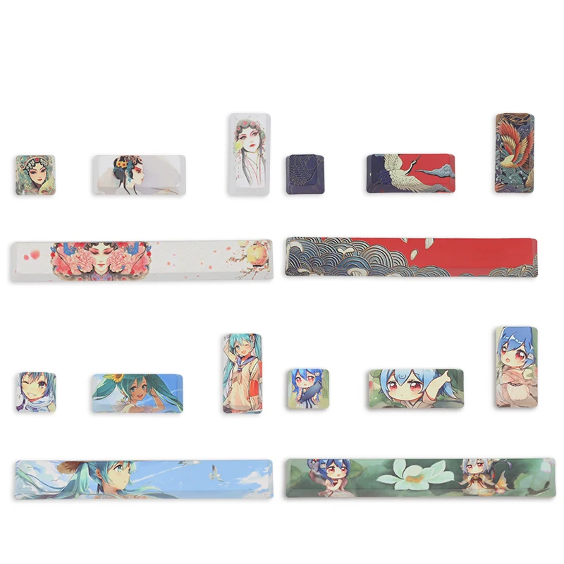 OEM profile 4keys esc，enter，space bar 6.25U keycap set sublimation PBT mechanical keyboard personalized landscape keycaps | Компьютеры