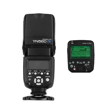 

YONGNUO YN560 Ⅳ 2.4GHZ Flash Speedlite+YN560-TX PRO 2.4G On-camera Flash Trigger Transmitter LCD Screen for Canon Nikon Camera