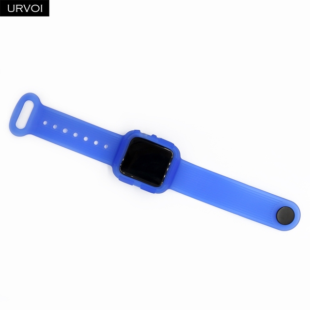 band for Apple Watch Series 6 SE 5 4  case strap for iWatch jelly TPU2 in 1 frame protector 40 44mm candy color antishock