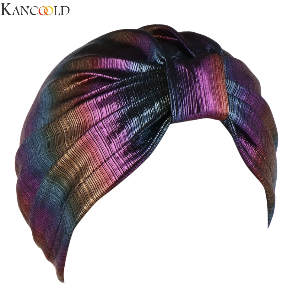 KANCOOLD Для женщин Ruched Индия шляпа мусульманских рюшами Хемо шапочка-тюрбан Обёрточная бумага Кепки Для мужчин и Для женщин Повседневное верхняя одежда уха теплая шапка
