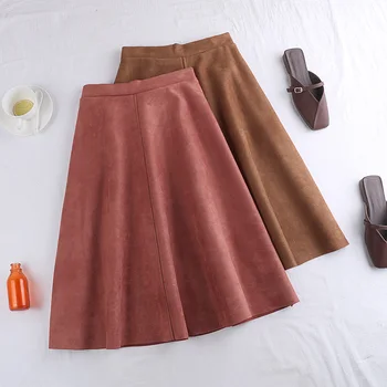 

228 autumn joker show thin HeBenZhong restoring ancient ways of tall waist skirt teamed posed A female word bust skirt