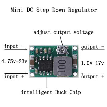 

1Pcs 3A Mini DC-DC STEP Down Converter Volt Regulator 5V-23V TO 3.3V 6V 9V 12V 340KHz