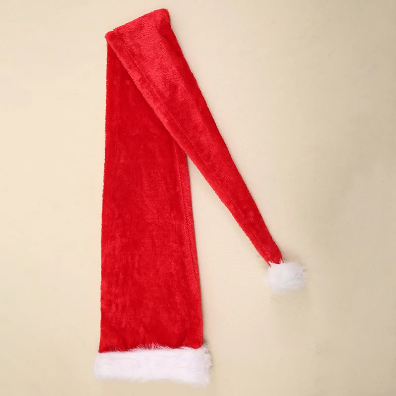 

Супер длинная Рождественская шапка для взрослых красные шапки Санта-шляпа для рождественской вечеринки 155 см Новогодняя шапка Navidad Нетканая тканевая шляпа для декора