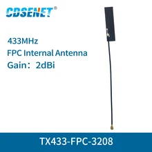 4 шт./лот FPC Wifi антенна IPEX интерфейс 2dBi TX433-FPC-3208 всенаправленная fm антенна