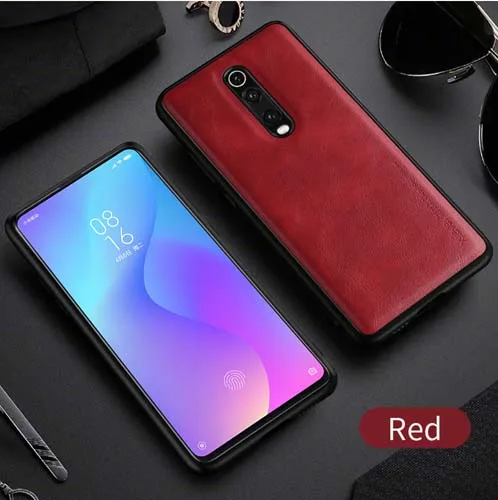Для Red mi K20 mi 9T Pro чехол X-Level Ретро кожа мягкий силиконовый край задняя крышка для Red mi K20 Pro Note 8 Pro Чехол Капа качество - Цвет: red phone case