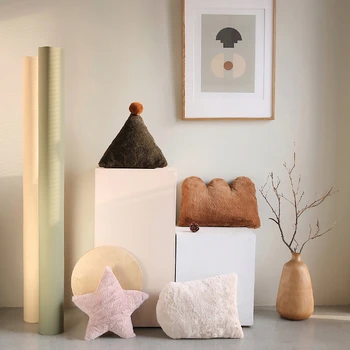 

Plush Pillow Back Irregular Geometric Neck Rest Support Soft Home Office Chair Pad Travel Pillows Baby Bed Room Nursery Decor