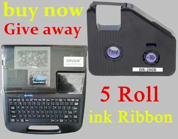 

Give away 5 Roll ink Ribbon USB connection to computer C-180T For Pvc tube Label Tapes printing Cable marker ID Printer original