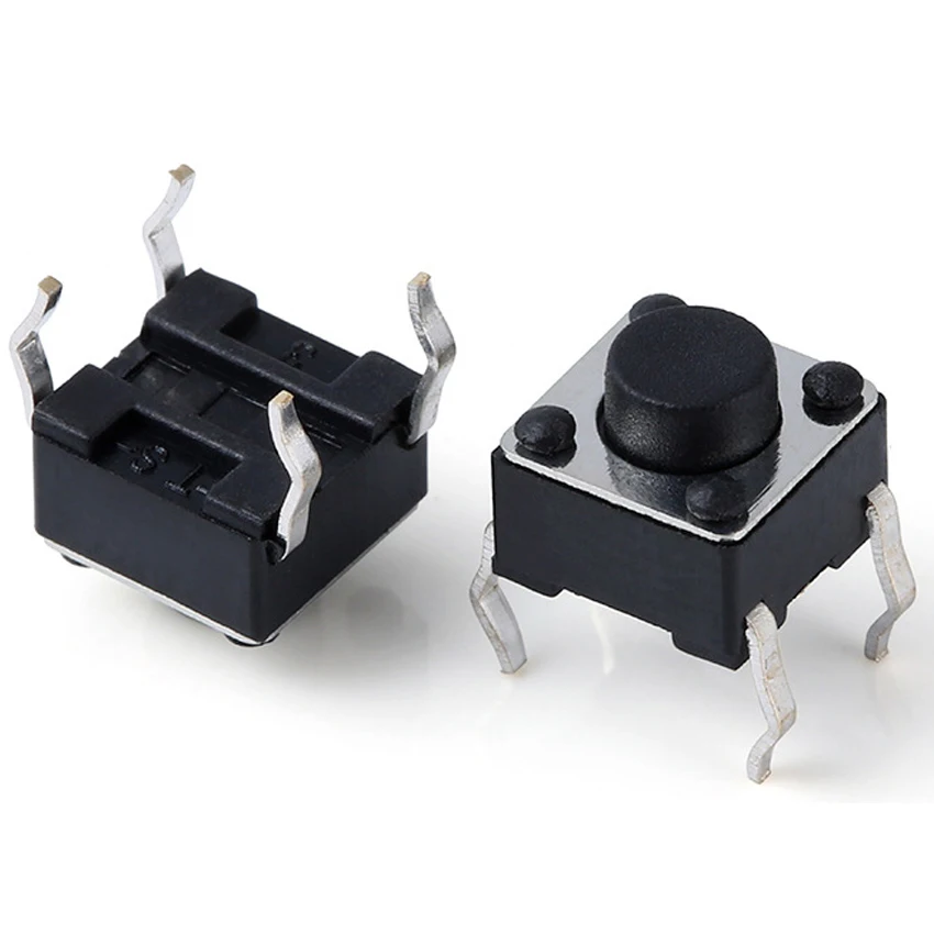 Black  4Pin 6*6*4.3/4.5/5/6/7/8/9/10/11/12/13/14/15/16/17/18/19/20mm Toy Mini Micro Push Button DIP Tactile Switch