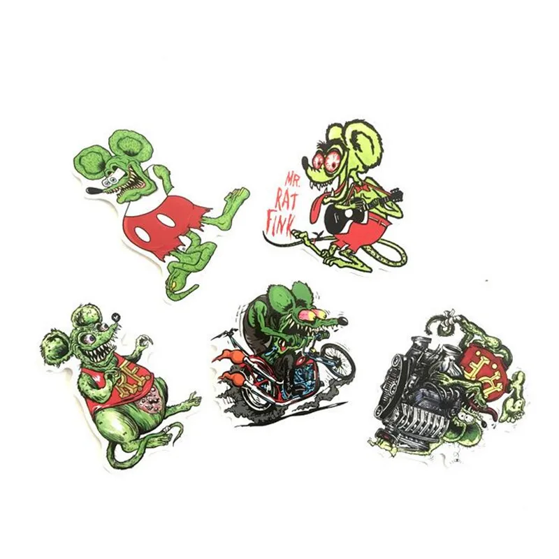 10 шт. Rat Fink мышь панк Водонепроницаемая Съемная наклейка DIY Скрапбукинг альбом ноутбук скейтборд мотоцикл украшение E0778