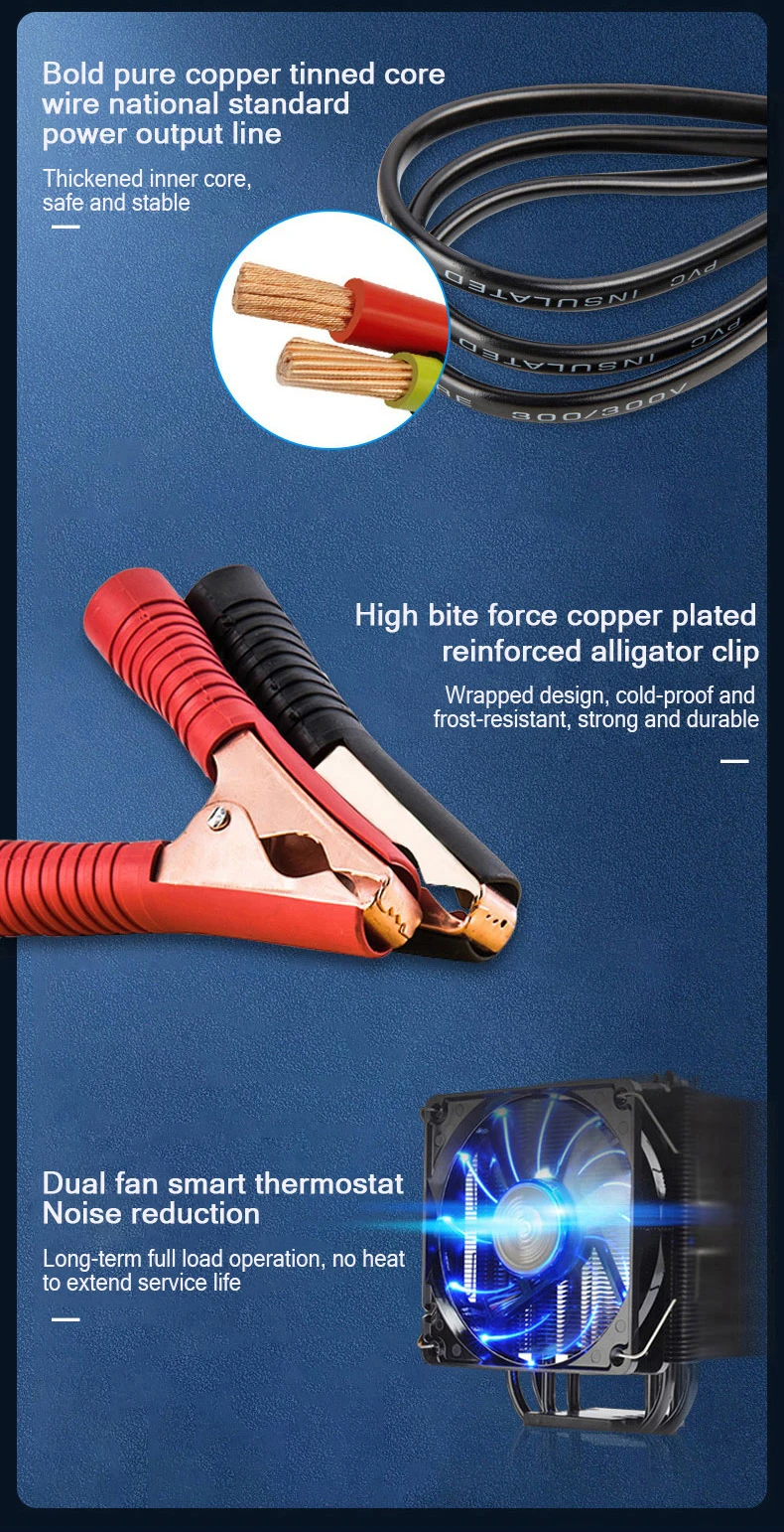ANJING 619H 12V/24V 20A  Motorcycle Car Battery Charger 260W Automatic Start-Sto