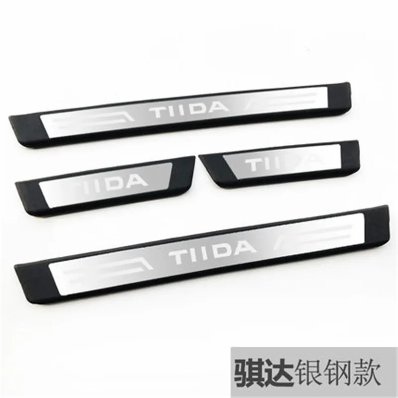 

stainless steel Plate Door Sill Welcome Pedal Car Styling Accessories for Nissan TIIDA 2005-2017 Car Styling