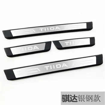 

stainless steel Plate Door Sill Welcome Pedal Car Styling Accessories for Nissan TIIDA 2005-2017 Car Styling