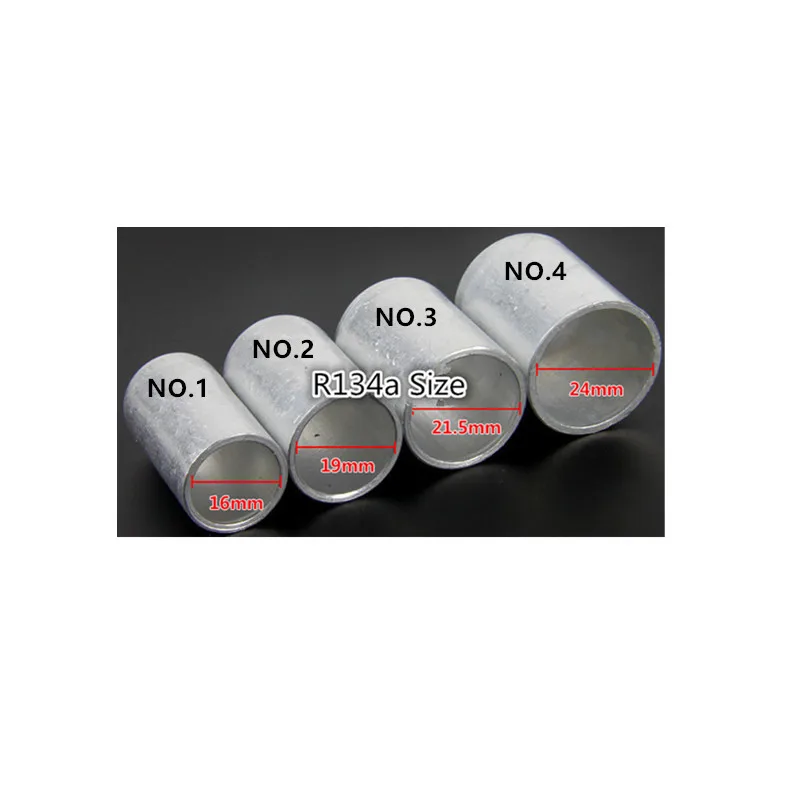 자동차 에어컨 튜브 커넥터, 알루미늄 커버, 고무 호스 커넥터 세트, 자동차 에어컨 부품, R134a, 4 개