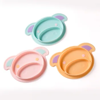 

Manufacturers Direct Selling Infant Silicone Plate Baby One-piece Silica Gel Sucker Bowl Tableware Children Seperated Plate Sub-