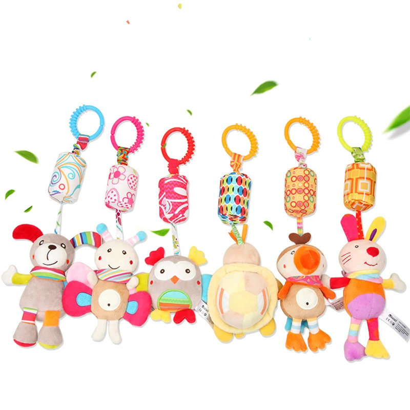 

Rattle Toys For Baby Cute Puppy Bee Stroller Toy Rattles Mobile Wind Chimes 0-12 Months Infant Bed Crib Stroller Hanging Toy