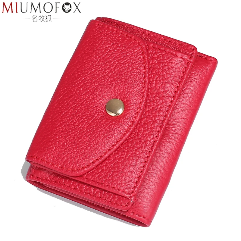 

Genuine Leather Women Wallets Coin Purse Short Female Money Bag Portable Mini Walet with Coin Pocket Small Change Purse for Girl