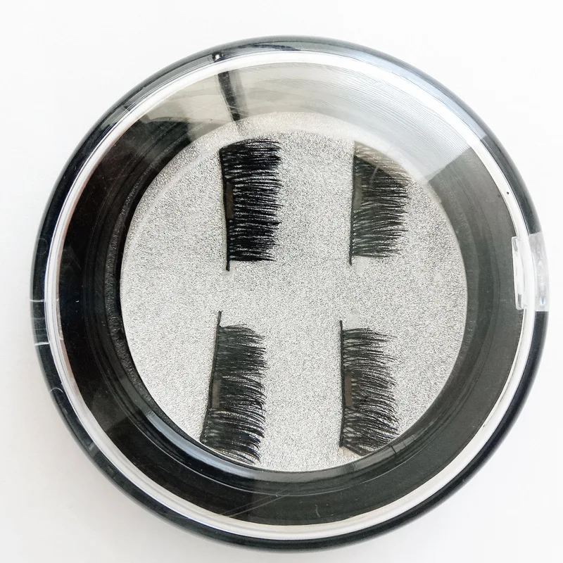 4pcs/box Magnet Magnetic Eyelash Reusable False Eyelashes & Tweezer Set Long Lasting Extension Makeup Kit