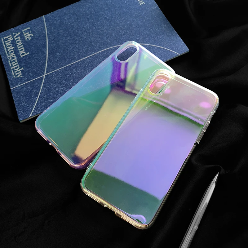 Лазерный зеркальный чехол для iphone 11 11Pro Max XS XR Блестящий жесткий телефона 7 8 6 6s Plus