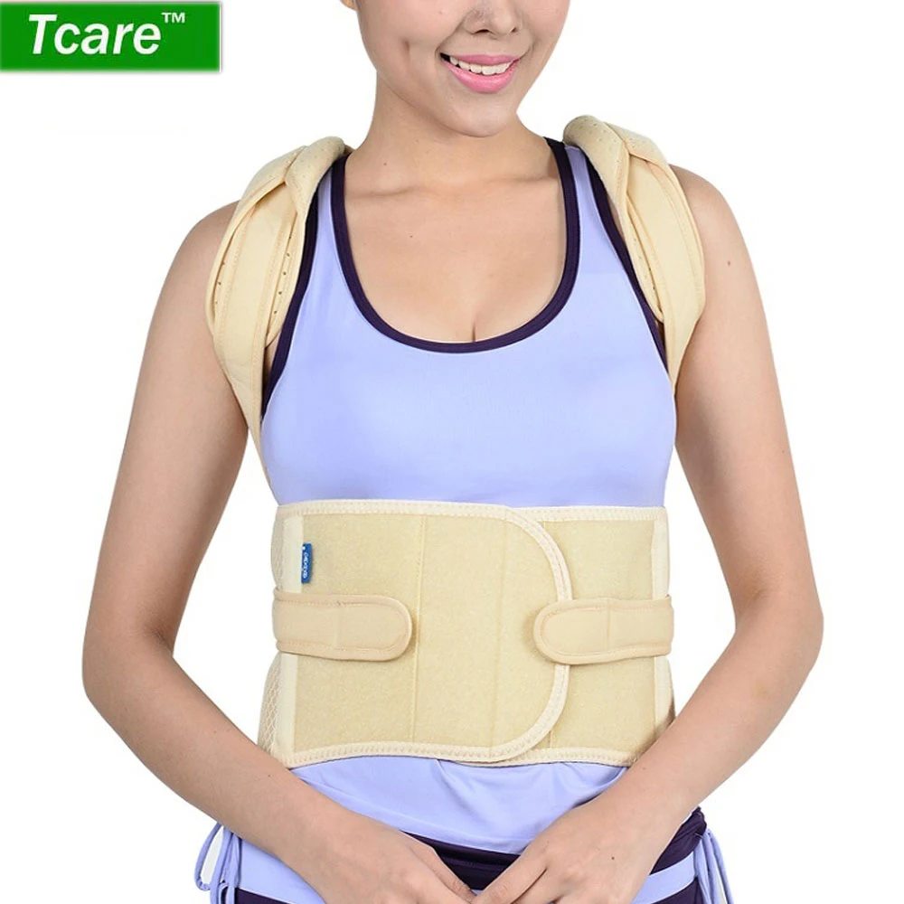 

1Pcs Posture Corrector Back Braces Shoulder Waist Lumbar Support Belt Humpback Prevent Body Straighten Slouch Compression Pain R