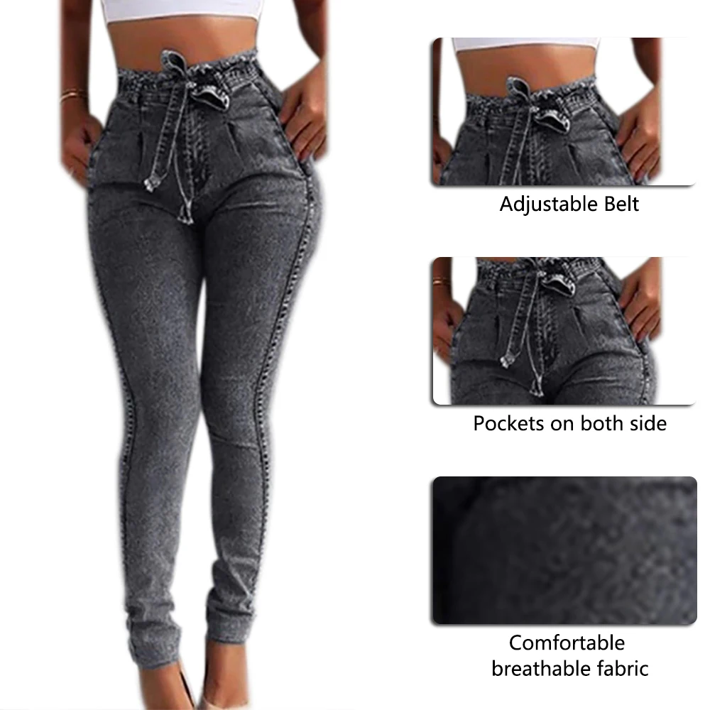 SFIT женские узкие джинсы с высокой талией, однотонные леопардовые Лоскутные неровные ребристые длинные узкие брюки, повседневные Стрейчевые узкие