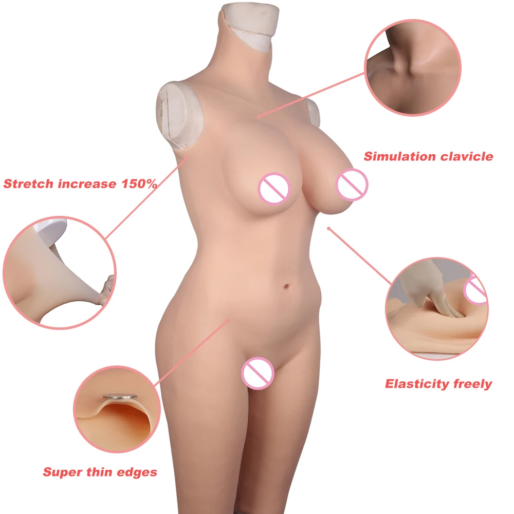 Tgirl D силиконовая чашка полный корпус грудь костюм для трансвеститов