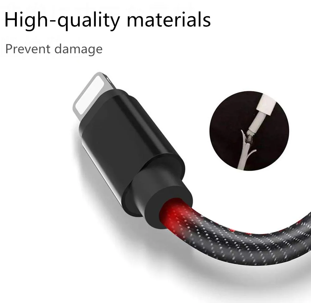 Senhomtog 3 in 1 denim usb data cable one drag three fast charging for iOS Android type-c