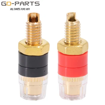

Mini Gold Plated Brass Speaker Binding Post Female AMP Banana Jack Socket Connector Adapter Hifi Audio DIY