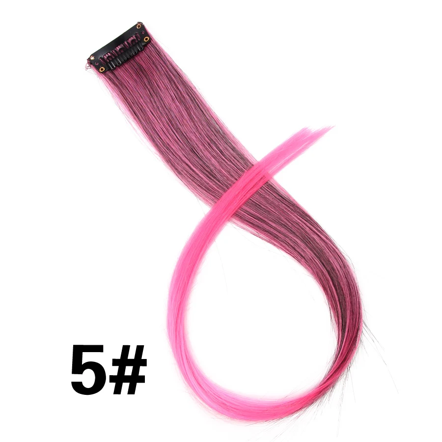 Ali leader Clip auf Haar verlängerung 57 Farbe Ombre Straight Hair Extension Clip in Haar teilen Hoch temperatur Faber Haar teile