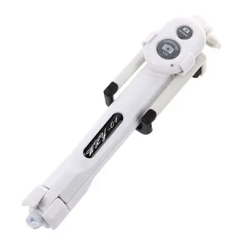 

Extendable Handheld Selfie Self Phone Stick Monopod Tripods Bluetooth Remote Shutter White