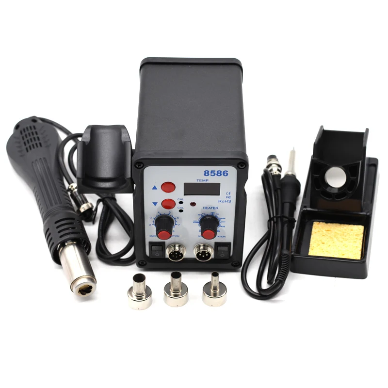 Buy Yarboly 8586 SMD BGA Rework Solder Station Hot Air Blower Heat Gun Hair Dryer Soldering Hairdryer Desoldering Tool