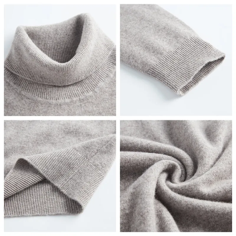 COODRONY Brand Turtleneck Sweater Men Pull Homme Autumn Winter Thick Warm Pullover Men Soft Cotton Wool Knitwear Sweaters 91119