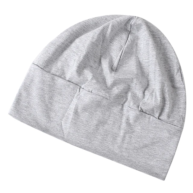 Mens Womens Soild Cotton Hats Sleep 