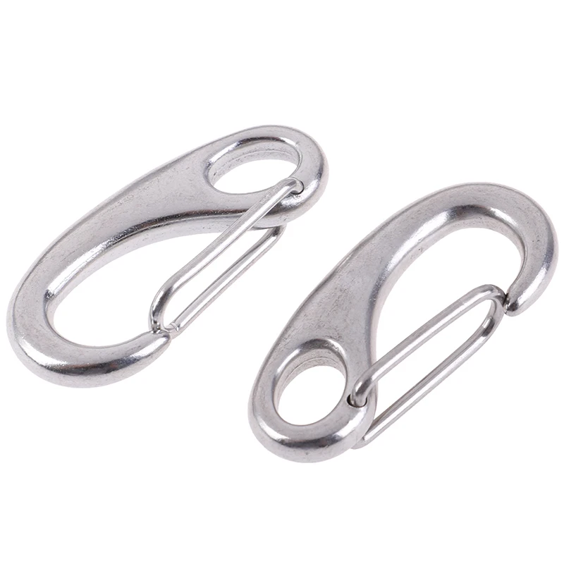 2PCS Hot New 304 Boat Marine Stainless Steel Egg Shape Spring Snap Hook Quick Link Dropshipping