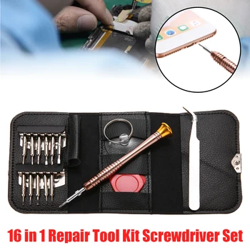 

For Smartphone Tablet DIY Repairing 16PCS Mobile Phone Repair Tool Kit Disassembly Hand Tools Screwdriver Set