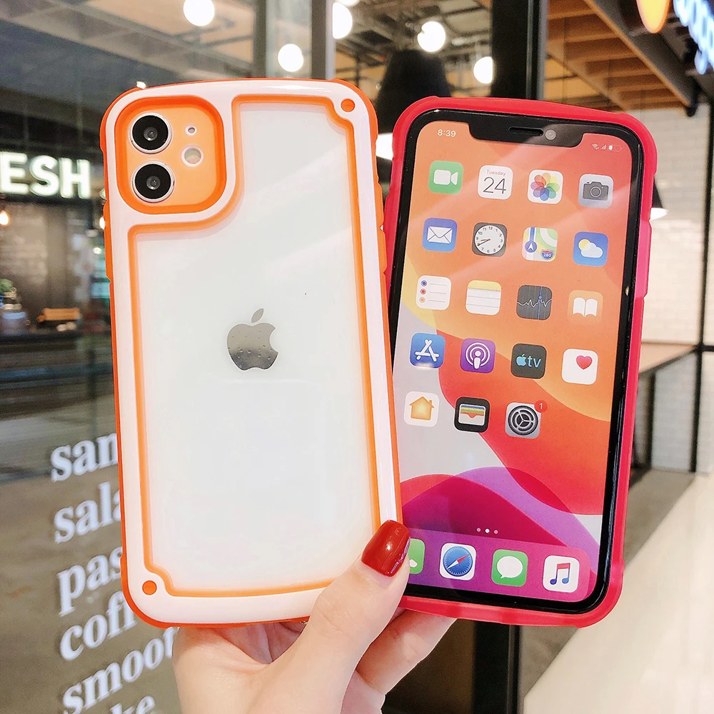 Чехол для телефона флуоресцентный цветной чехол iphone 11 Pro Max XR X XS 6 6s 8 7 Plus Роскошный