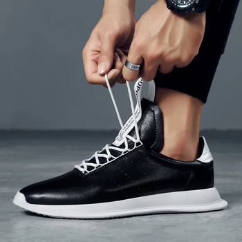 

Genuine Split Leather Men's Shoes Fashion Sneakers for Men Casual Shoes Casual Trend Breathable Light Male Sneakers Trainers