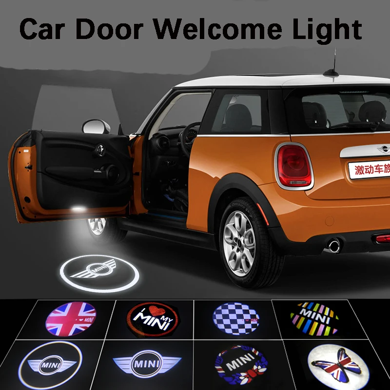

2pcs Car Door Welcome Light LED Mood Projector Auto Logo For Mini Cooper One S JCW R55 R56 R60 F55 F56 F60 Countryman