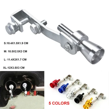 

Car Turbo Sound Exhaust Whistle Pipe Tailpipe Blow-Off Valve Simulator Aluminum Alloy Muffler Tail Pipe Exhaust Whistle Tail