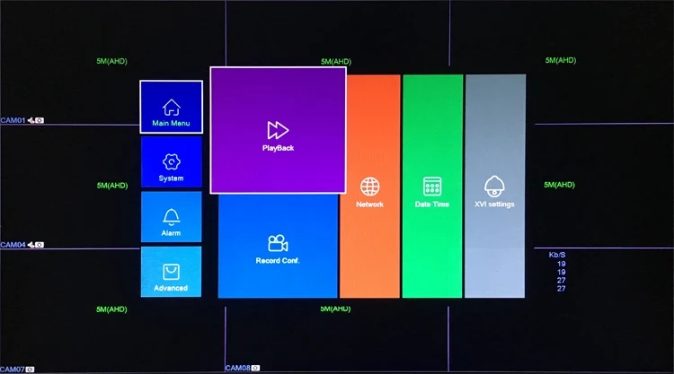 XMeye Face Detect Audio H.265+ Hi3521D 5MP 8CH 8 Channel Surveillance Video Recorder Hybrid WIFI 6 in 1 TVI CVI NVR AHD CCTV DVR menu picture 02