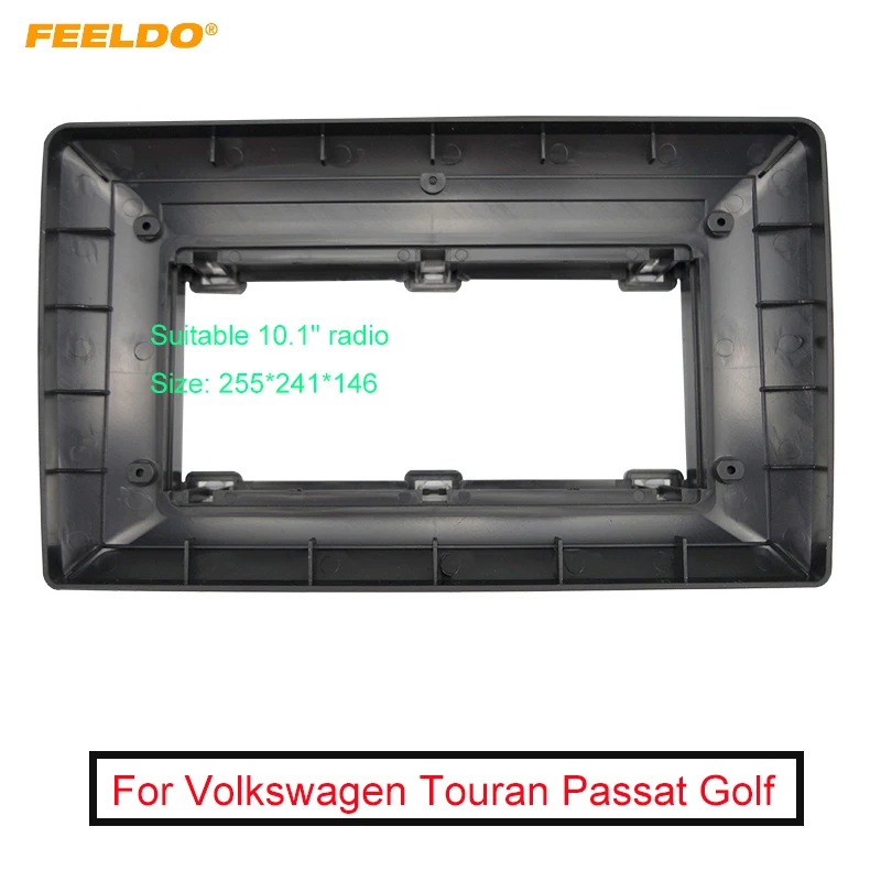 

Car 2Din Audio Face Plate Fascia Frame For Volkswagen Touran Passat Golf 10.1" Big Screen Stereo Panel Dash Mount Refitting Kit