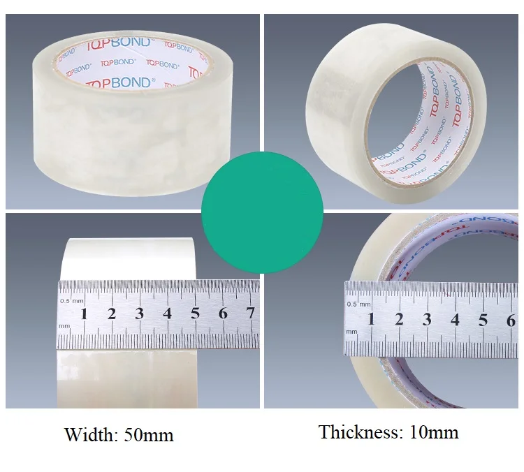 Professional Noiseless Tape 50mm10mm Silent Packing Tape 50m Courier Transparent Sealing Tape Environmental Protection Tapes (5)