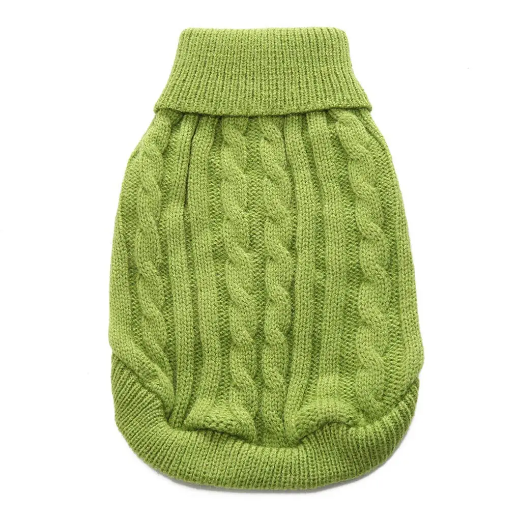 Light green Свитера для домашних собак, зимняя теплая вязаная одежда для маленьких собак, свитер, пальто, одежда для щенков, чихуахуа, куртка, товары для домашних животных - Цвет: Light green