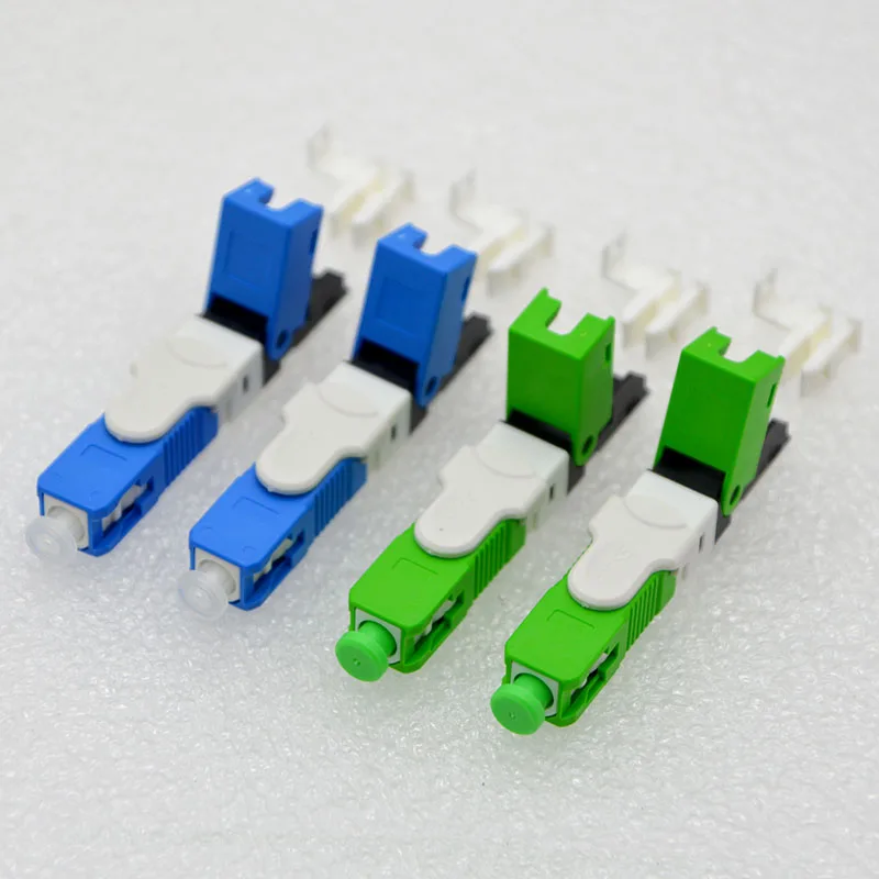 300PCS FTTH Fiber Optical Fast Connector SC/UPC/APC Single Mode Embedded Type Quick Connector Wholesale Free Shipping Russia