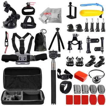 

49pc Chest Strap Mount Belt for Gopro Hero Action Camera Chest Mount Harness for GoPro SJCAM Sport Cam Fix Camera Accessories