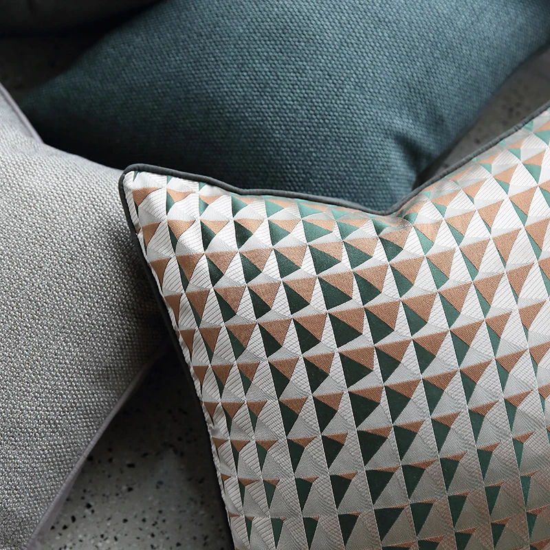 DUNXDECO Cushion Cover Decorative Pillow Case Modern Artistic Luxury Geometric Jacquard Coussin Sofa Chair Bedding Decorating