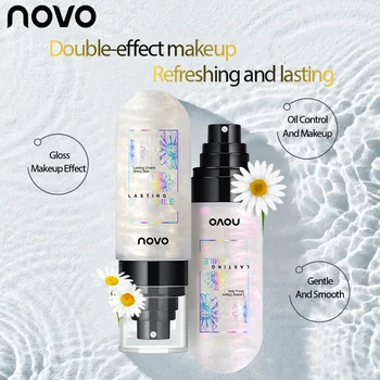 

NOVO Makeup Setting Spray Micro Shimmer Brighten Moisturizing Long Lasting Foundation Fixer Highlighting Finishing Base Spray