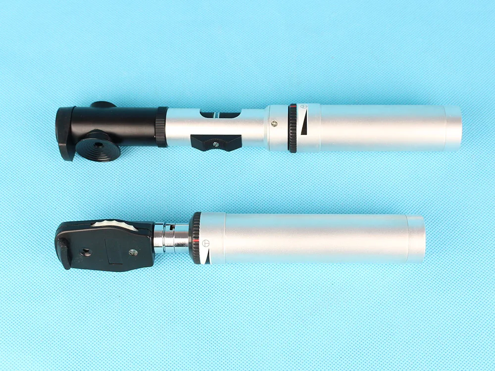 Optical Rechargeable Ophthalmoscope Retinoscope Combination Set Aluminium Case