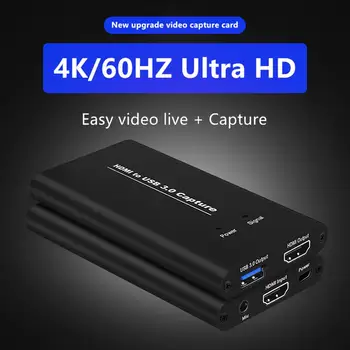 

4k Video Capture Card Full HD Game Capture CARD HDMI To USB3.0 VCR Capture Box for Live Streaming Video Source Computer