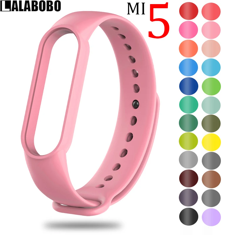 Мягкий силиконовый спортивный ремешок для Xiaomi Mi band 5 сменный Браслет Для Band