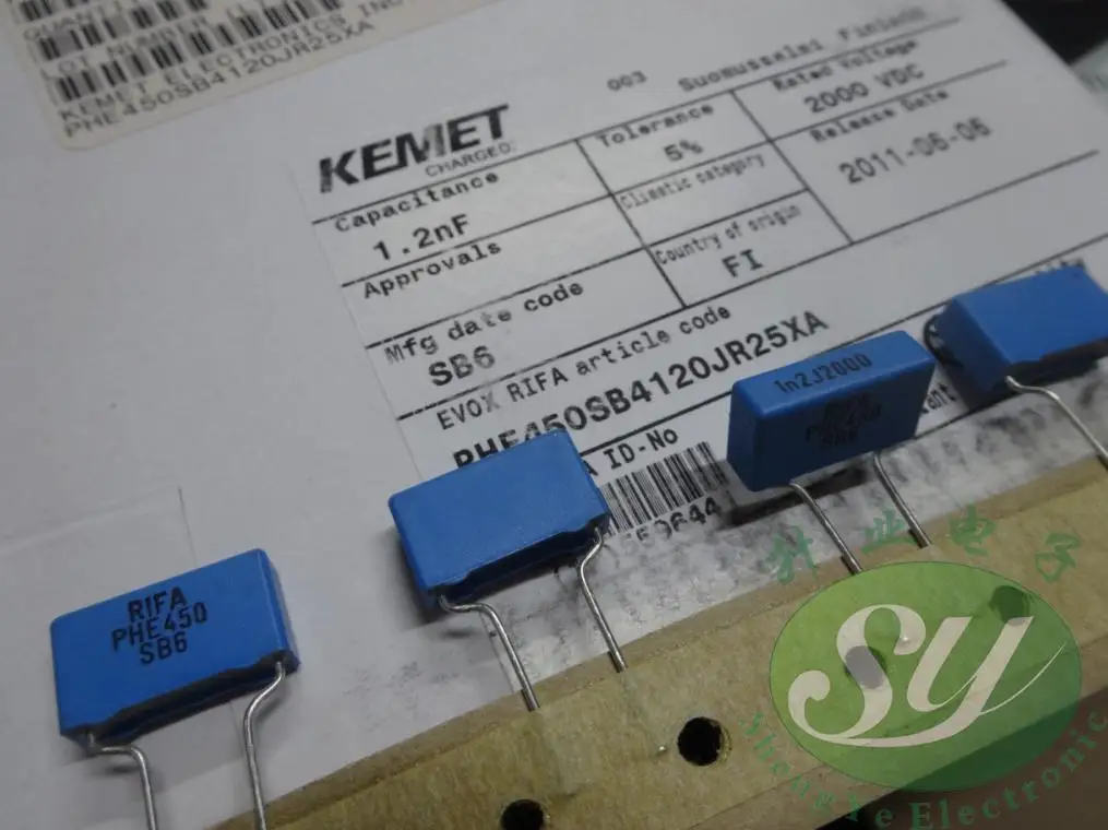 50 шт. KEMET RIFA PHE450 0,0012 ufмембранная Емкость/2000 в 1.2NF 1200pf 1 n 122